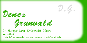 denes grunvald business card
